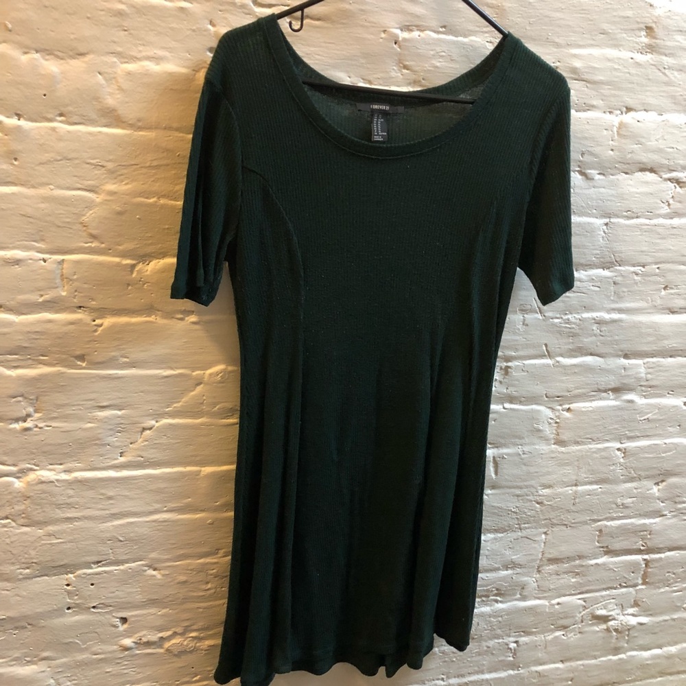 Forest green stretchy dress